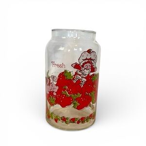 VTG 1980s Strawberry Shortcake Glass Canister Jar